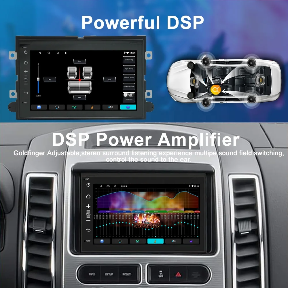 Jmance 7 inch Screen Ram 2GB Rom 32/64GB Wireless Carplay Android Auto 2 Din Car Radio For Ford F150 Explorer Expedition Mustang