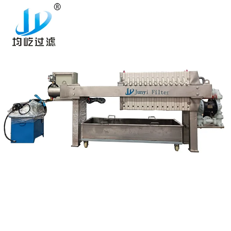 NEW Hydraulic membrane Filter press with Conveyor belt for chemical liquid sludge dewatering