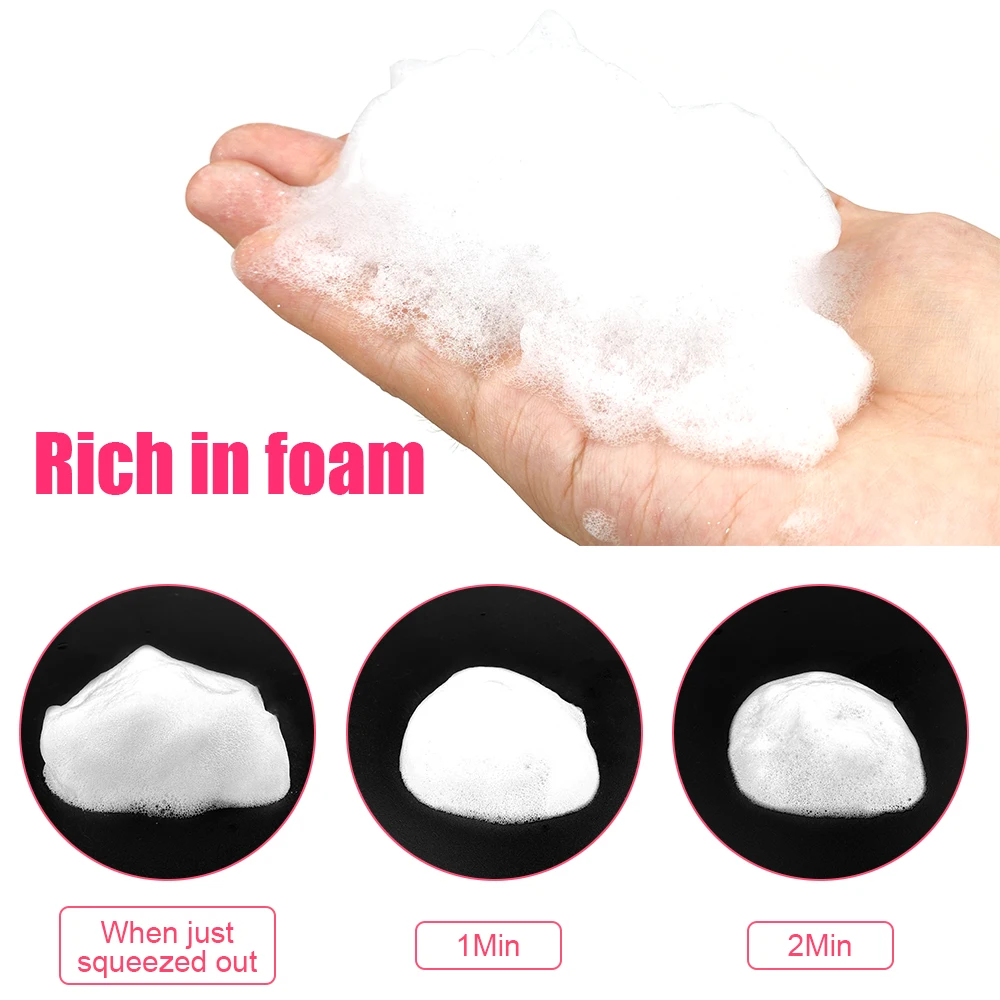 Abonnie Tear Free And Vegan Friendly Lash Extension Foam Shampoo Bottle Lash Shampoo Concentrate Kit Private Label With Brushes