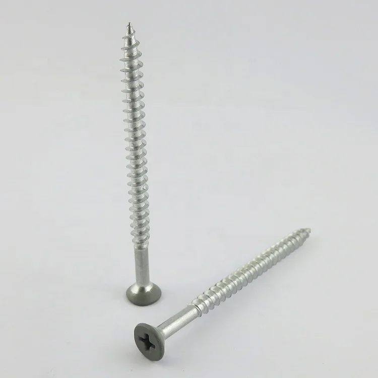 Coated head  white zinc plated countersunk wood lag screws confirmate screw