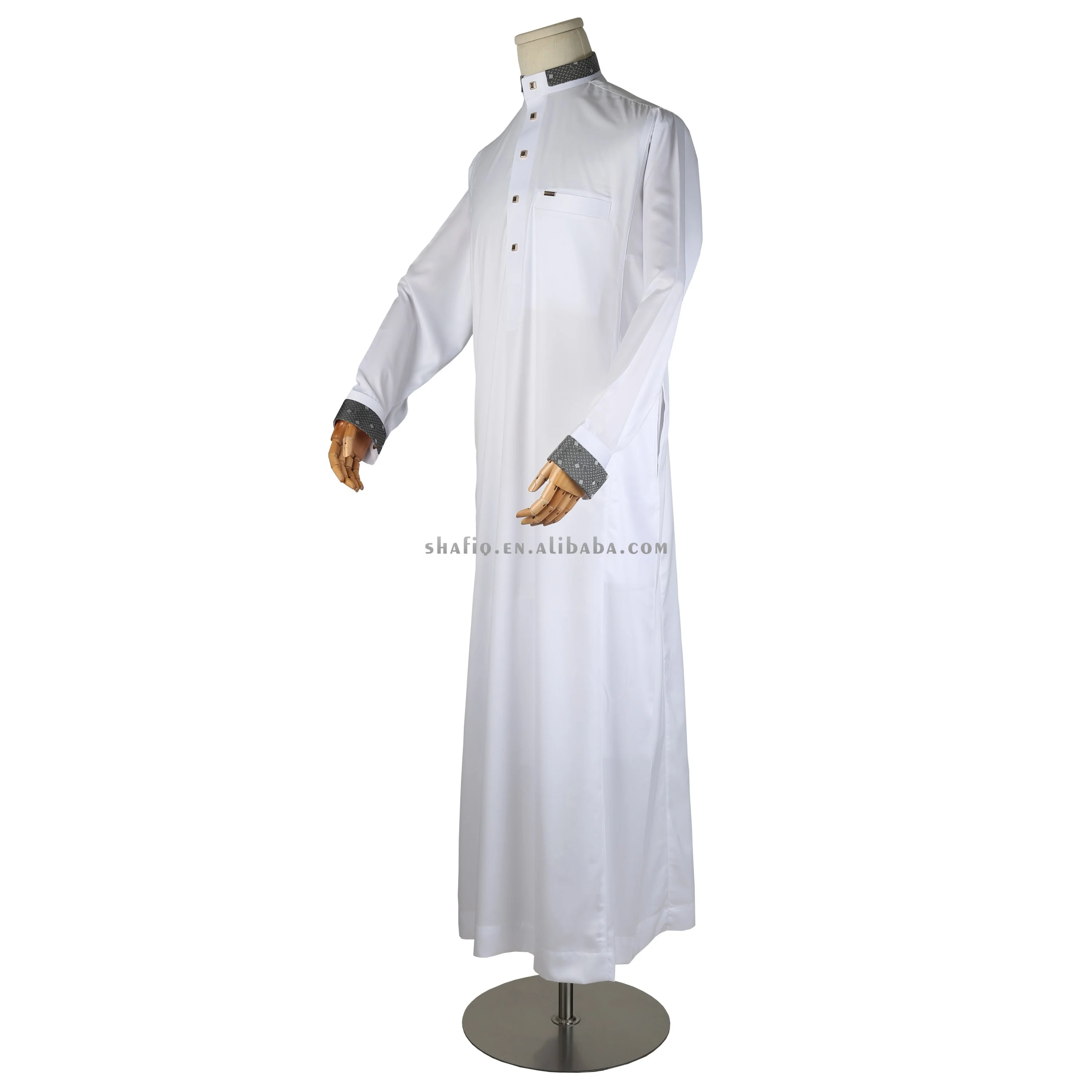 Summer Cuff Muslim Jubah Abaya Jalabya Ethnic Alharamain Lelaki Thobe Kandora Islamic Clothing For Man Arabic Dress Kaftan