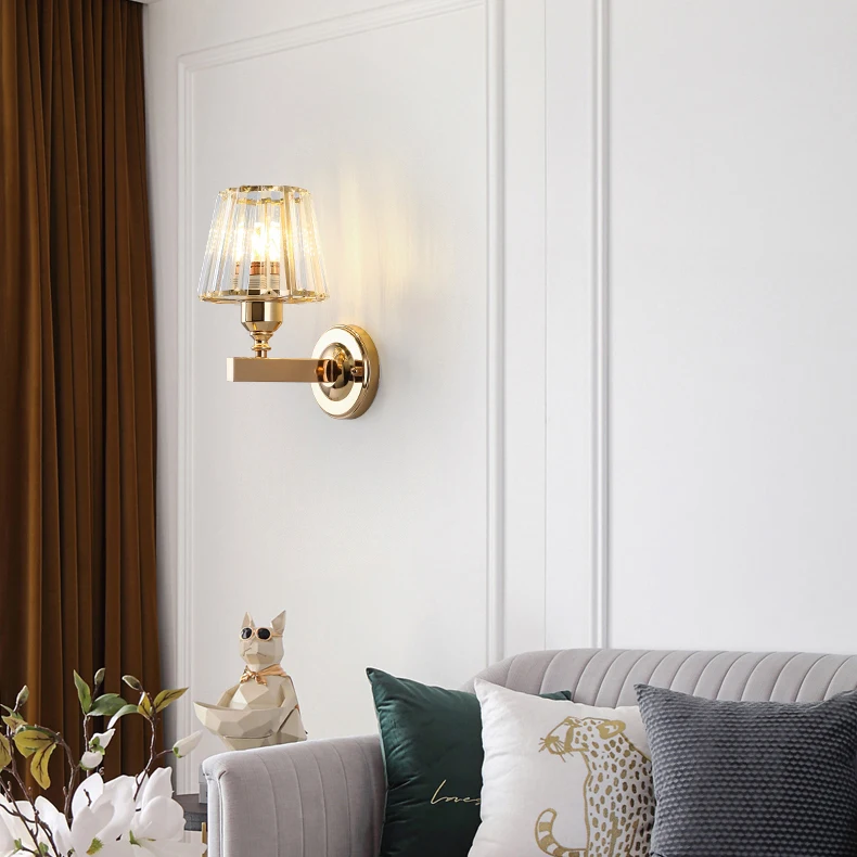 Hot Selling Lustre Crystal Wall Light Modern Wall Lamp E27 For Bedroom Living Room Dining Room