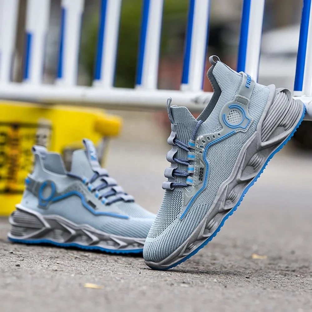 JH  China Shoe Manufacturers Running Fashion Sneakers Breathable Fly Knit Casual Walking Style Sports Shoes For Men