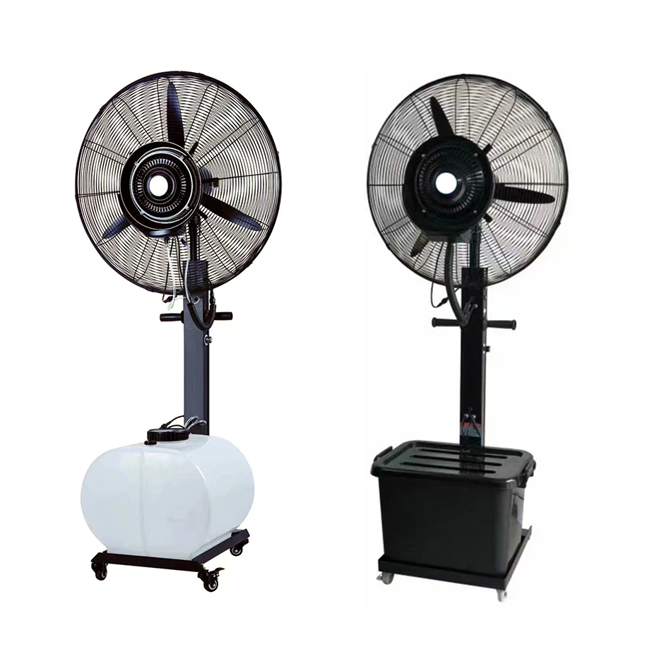 650mm 750mm Summer Outdoor Electrical Pedestal Standing Water Spray Fan Wall Mounted Industrial Mist Fan For Air Cooling