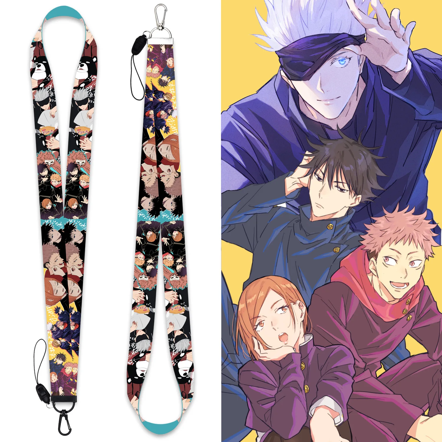 33 Styles Demon Slayer My Hero Academia Jujutsu Kaisen Sailor Moon Anime Neck Strap Lanyard Badge Holder ID Card Pass Lanyards