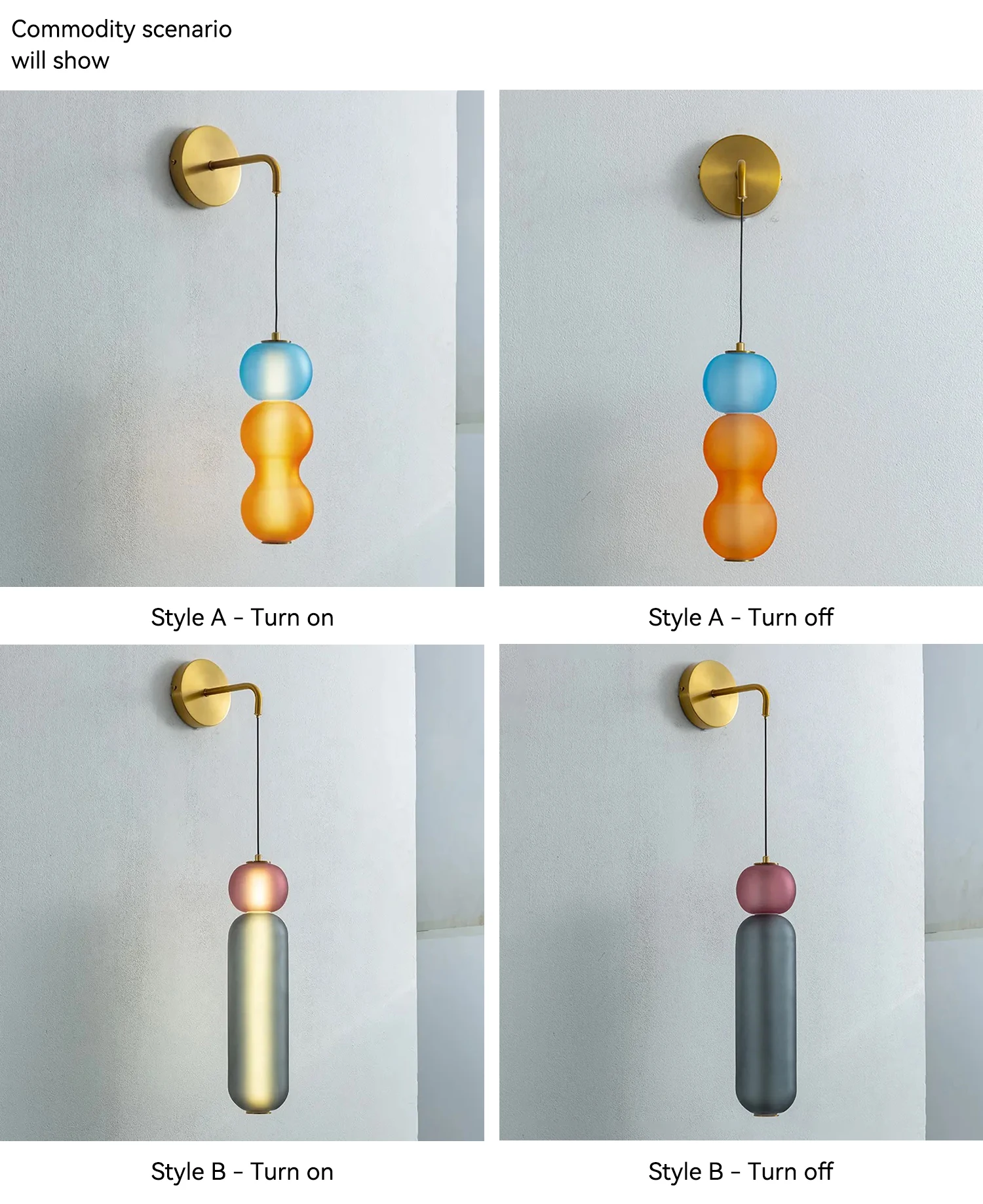 Modern E27 Led Interior Wall Light Hanging Wall Lamp Nordic Colored Glass Metal Iron 80 Home Office Modern Luxury