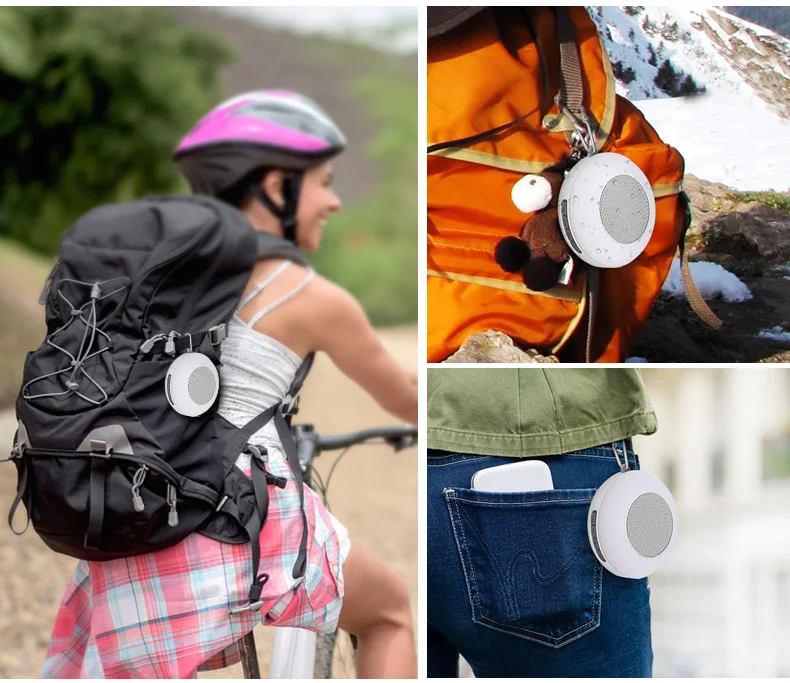 Portable mini wireless speaker with rgb lights IP55 waterproof outdoor