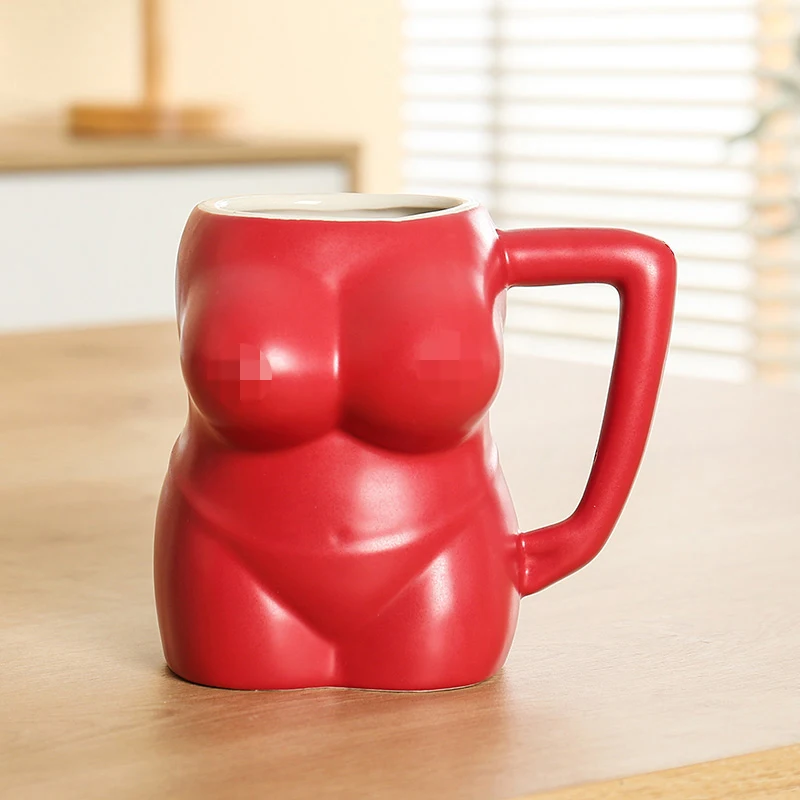 Creative Color Glaze Sexy Woman Body Coffee Mug Stoneware High Temperature Tea Cup For Home Coffee Store Hotel Decorative