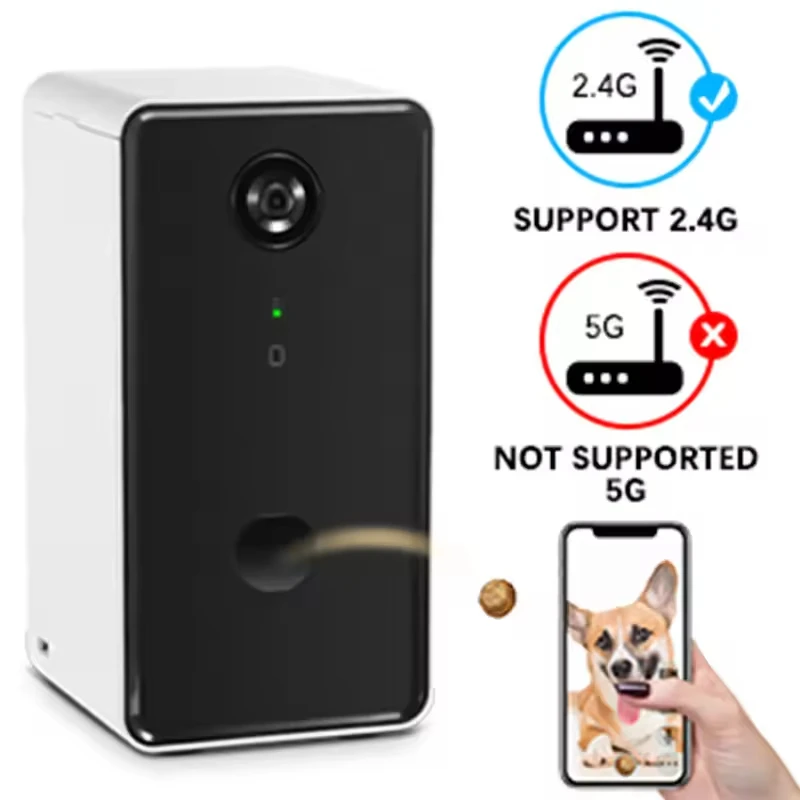 Luxury Smart Treat Tossing Auto Pet Food Dispenser App Control Cat Toy Feeder Camera Pet Treat Dispenser