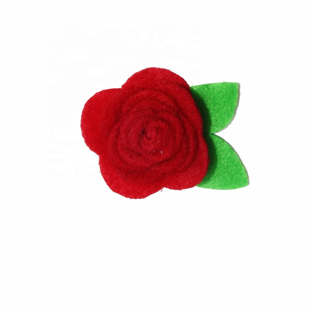 
Wholesale Garment Accessories Artifical Handmade Craft Fabric Felt Rose Flowers 