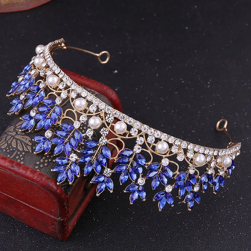 Alloy Rhinestone Crown Hair Accessories For Women Wedding Decoration Crown For Bridal Rhinestone Diadema Tiara Gift Wholesale