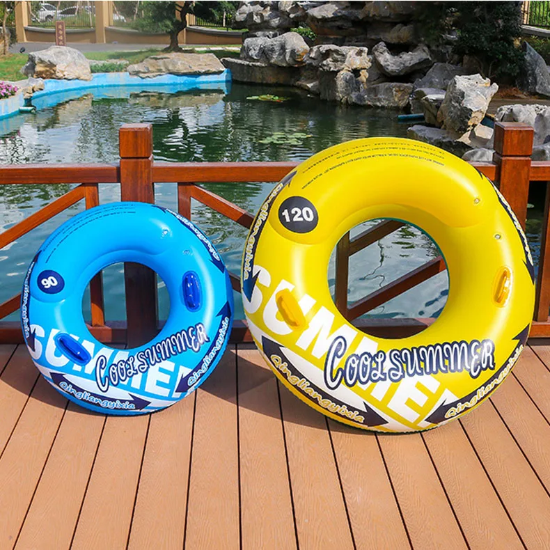 Customized Logo Summer PVC Party Flower Swimming Rings Inflatable Tube Fruit Floatie for Kids and Adults Pool Float