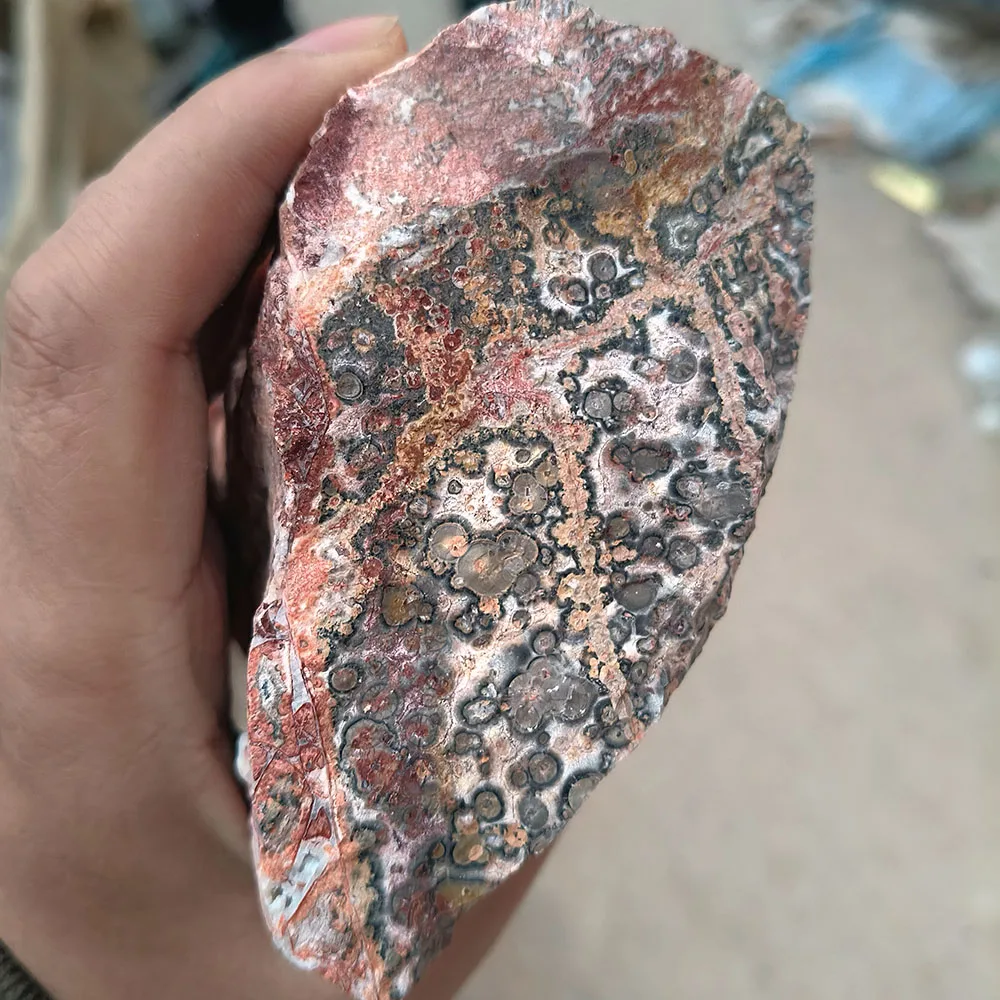 Natural high quality raw stone wholesale rough leopard stone use for products processing
