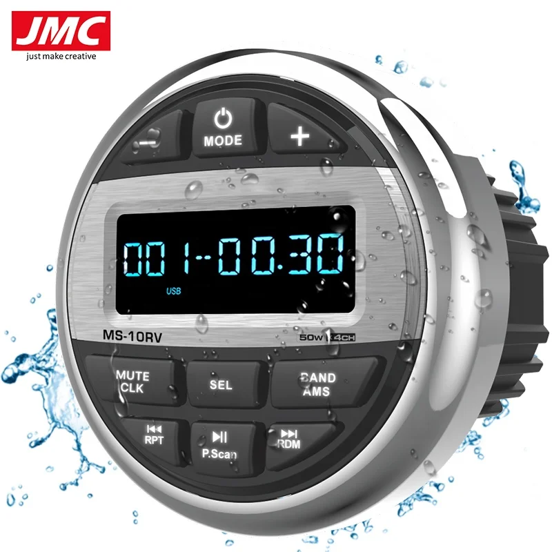 JMC морское автомобильное радио BT music FM AM marine аудио стерео USB AUX MP3 плеер 12 В DC WMA FLAC AAC APE