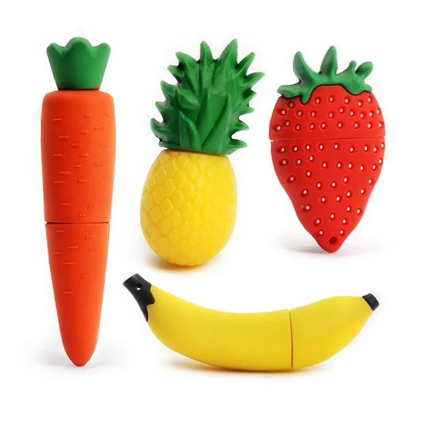 Wholesale Bulk PVC Carrot Design USB Memory Stick / Customized Soft Rubber Food Carrot USB Flash Drive