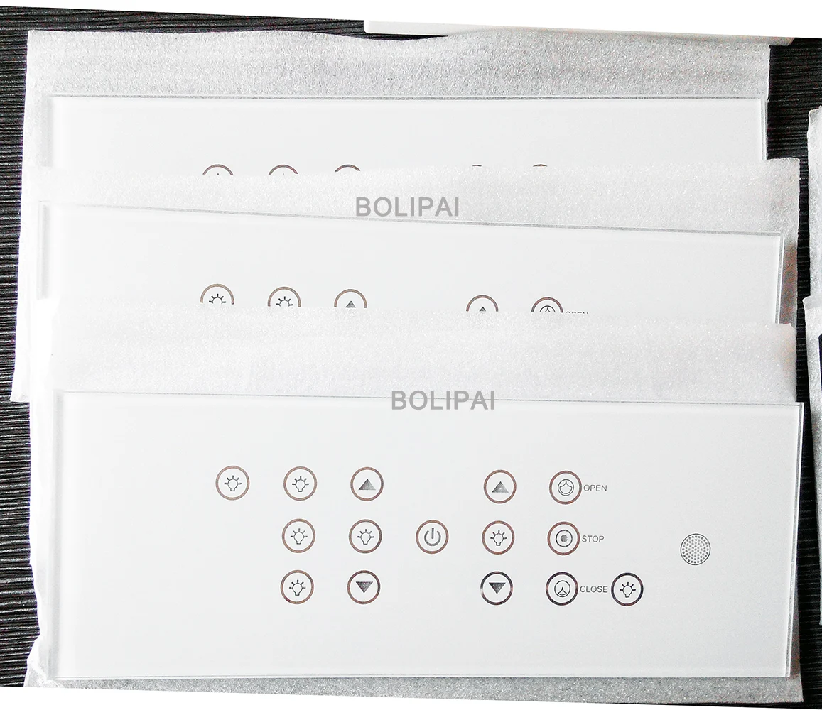 Custom India tempered Glass switch plate touch glass panel