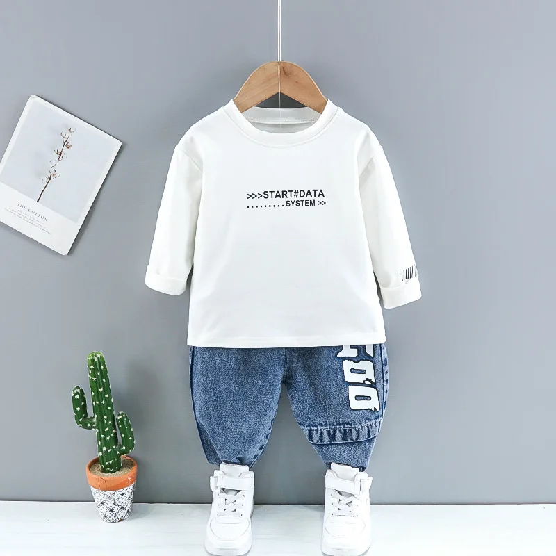 Jeans Hoodie 3 Pieces Set Kids Clothes for 4 Year Old Boys
