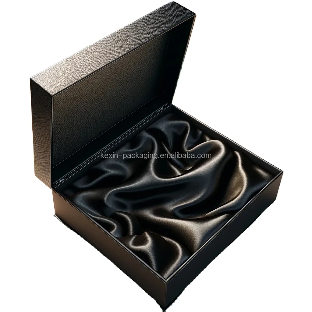 Wig Boxes Custom Logo Luxury Hair Extension Box with Satin Weave Hair Accessories Pu Leather Box Wholesale