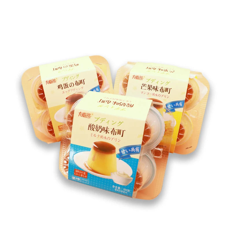 WDL 200 г гигантского двойного пудинга желе с низким содержанием жира для взрослых фруктов со вкусом (яичное Молоко Манго клубника какао) оптом картонная шаровая палочка