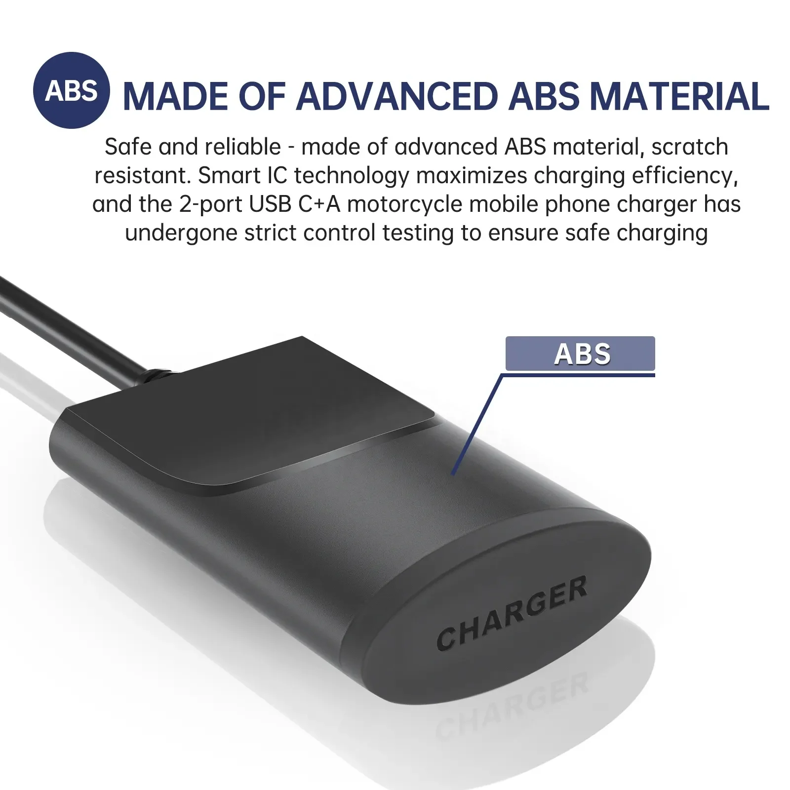 Waterproof 12v Double Port Handlebar Type C Charger Motorcycle Motor Bike Mobile Phone Charger