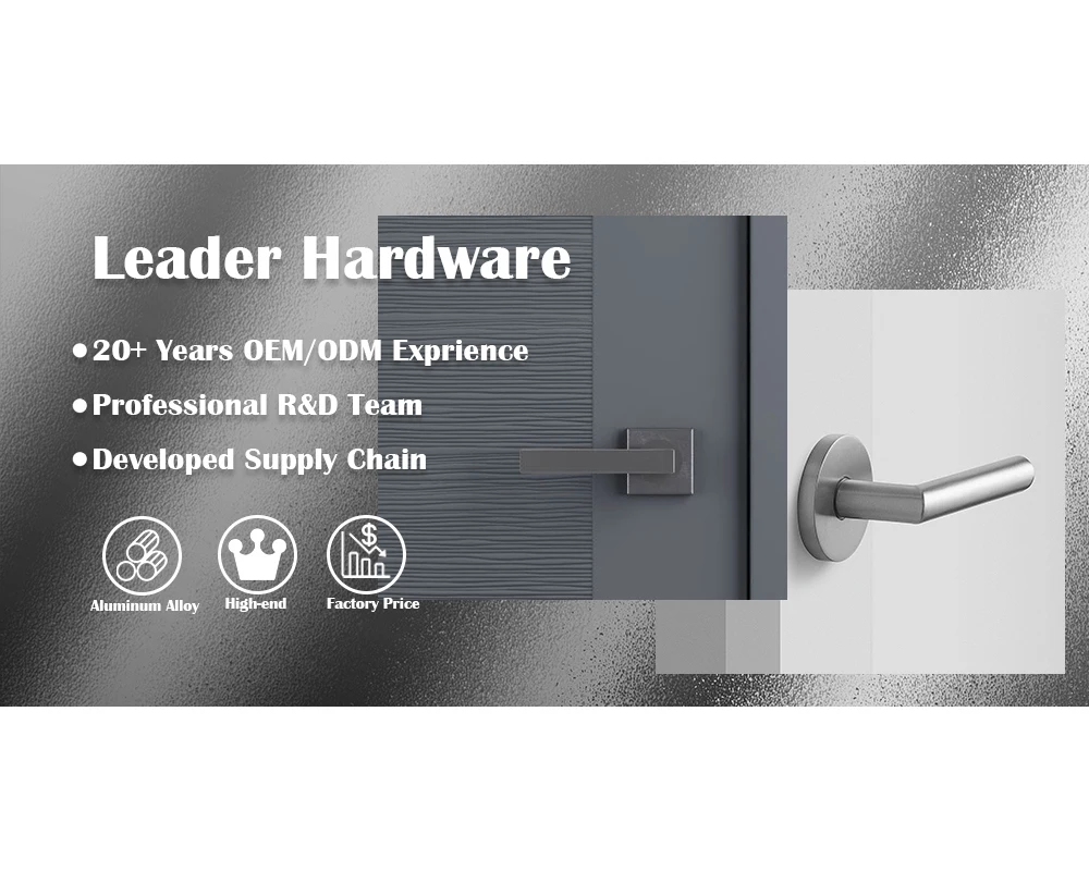 Customized Aluminum Alloy Lever Chrome Door Handle Timber Composite Doors Hotel Lever Handle