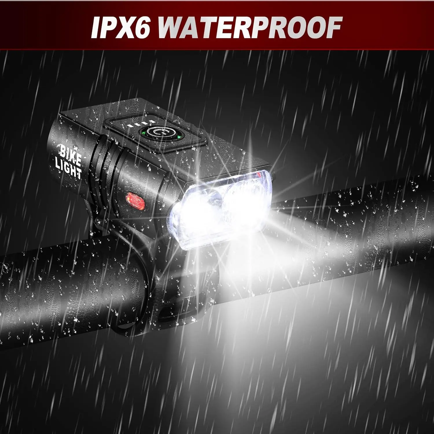LED Bike Light Set Front And Tail Rear Light Upgrade Waterproof Cycle Lights USB Rechargeable Lamp Mountain Riding