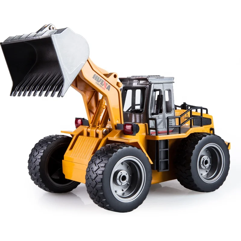 Amiqi Universal Remote Control Huina 1520 Rc Komatsu Excavator Bulldozer Toy 1/18 Scale Metal Rc Dozer Tow Truck Toy
