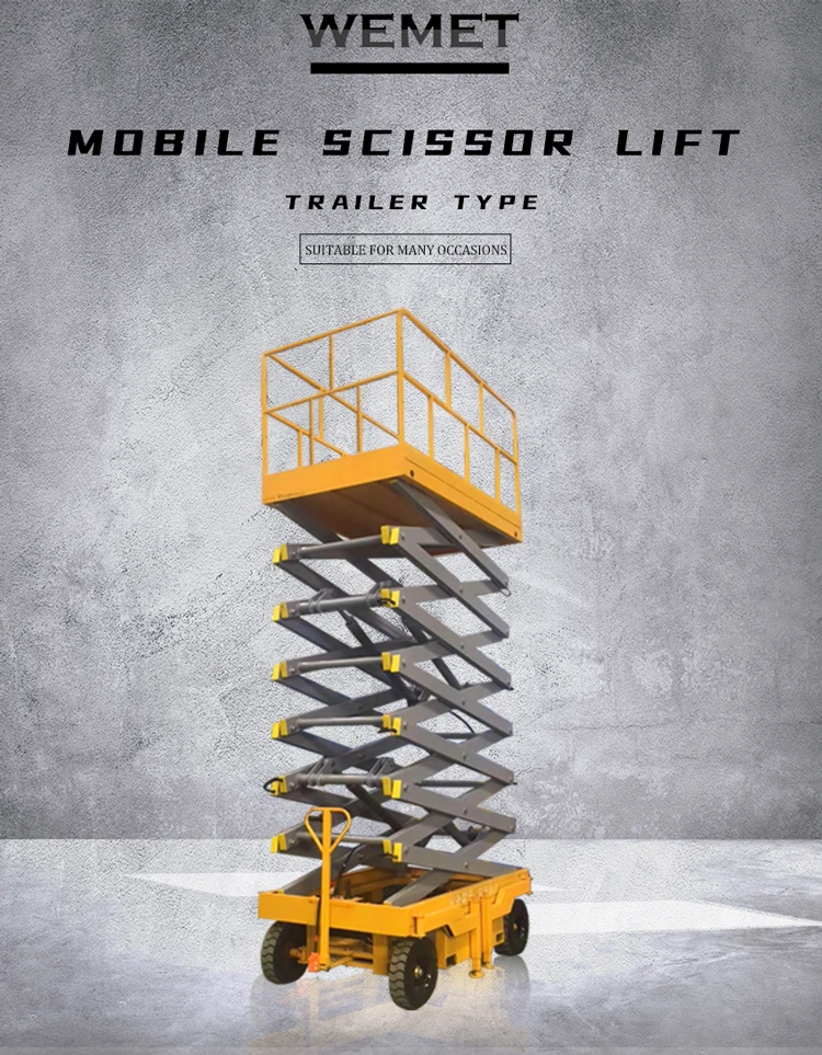 Electric walking assistant Hydraulic Mobile Scissor lift platform Cargo lift