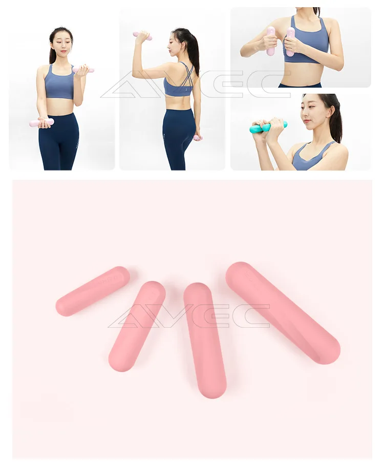 New Design Rubber Dumbbells For Free Weights Strength Training Non-slip Yoga Gym Dumbbell Set With Silicone