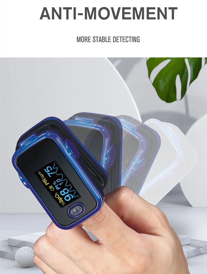 2021 Best Sales Fingertip Pulse Oximeter SPO2 with CE and  Approved LED OLED Display