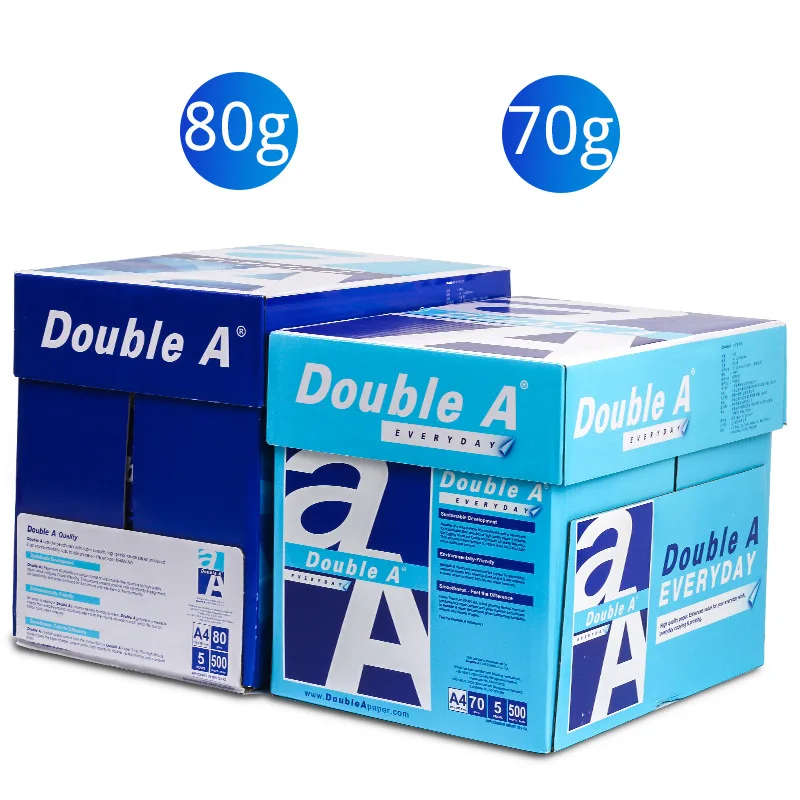 Double a COPY A4 80 GSM 70 Gram Copy Paper in Stock for School Used