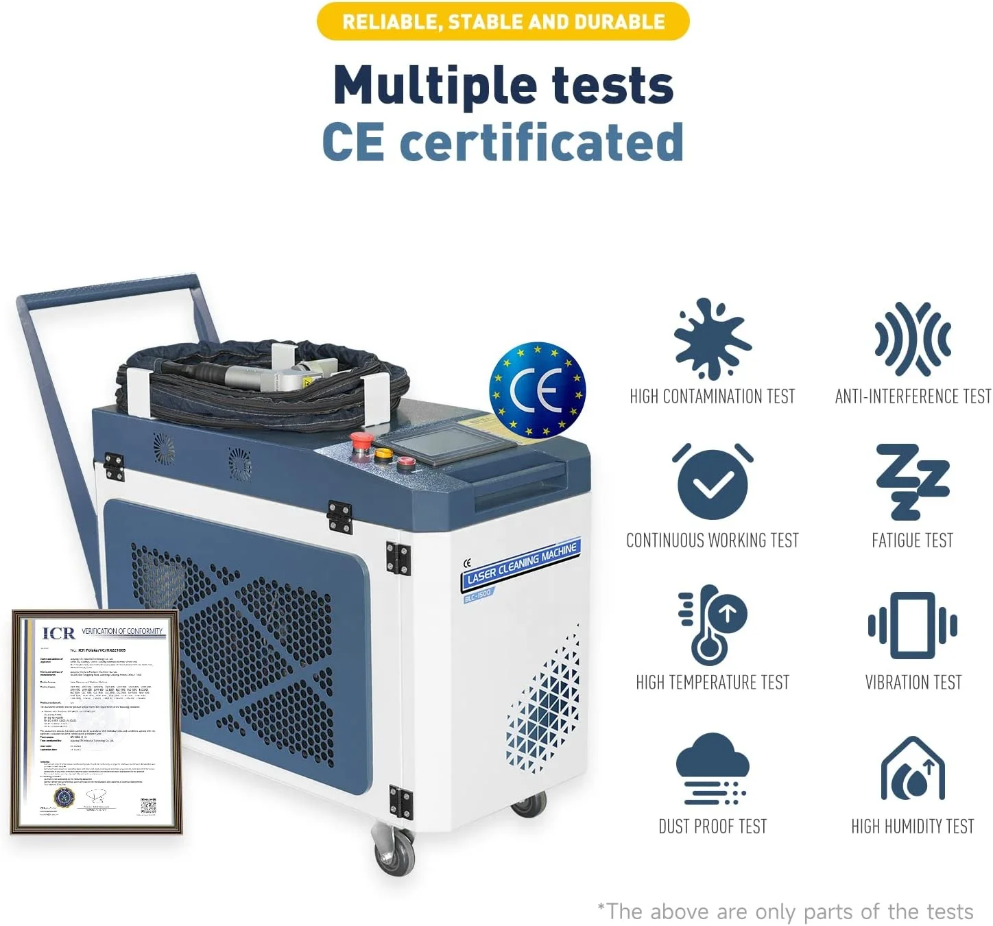 Handheld 1000W Max Laser Rust Removal Machines Non-Contact Non-Thermal Effects on Rusty Metals Water Cooling for Stainless
