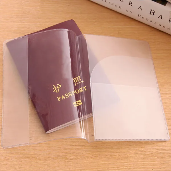 Travel Waterproof Dirt Passport Holder Cover Wallet Transparent PVC ID Card Holders Business Credit Card Holder Case Pouch