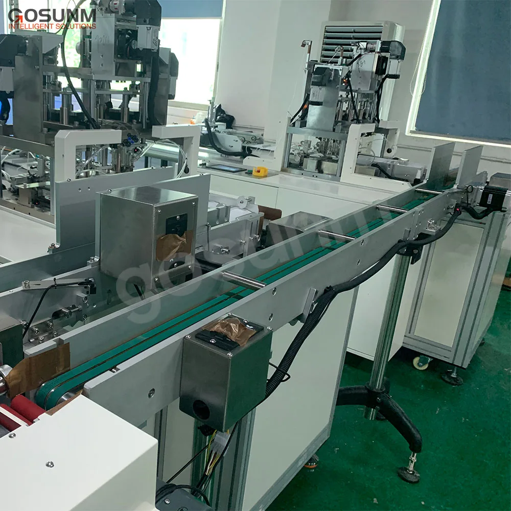 GOSUNM 200-220pcs per min 1+2 Flat Mask Production 3-Ply Machine high speed Full Automatic surgical mask making machine