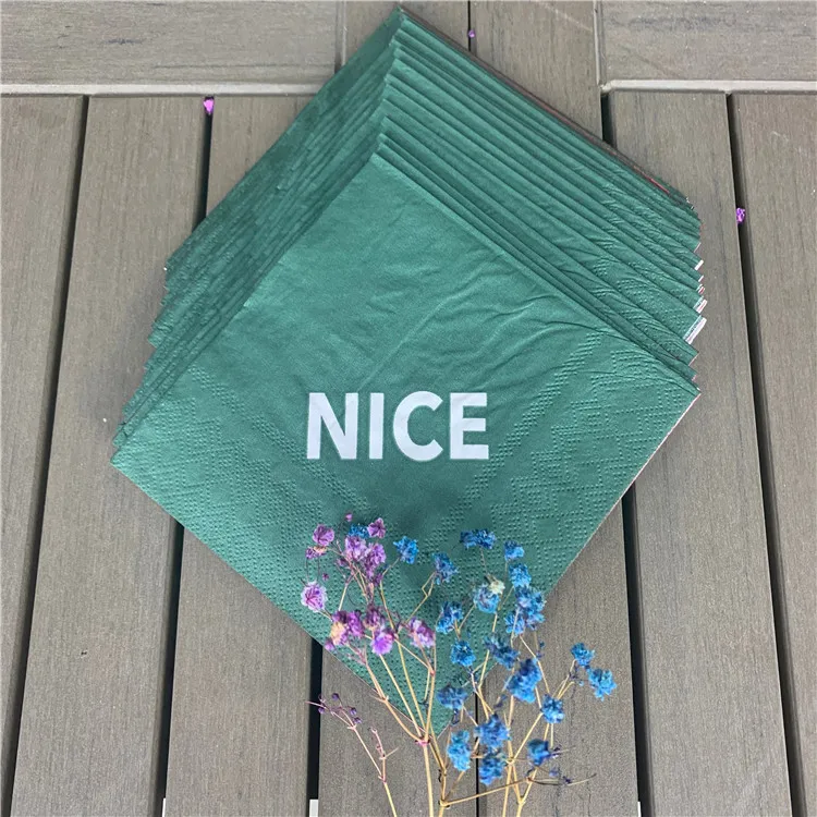 
personalized colored pocket folded table party paper napkins for dinner 