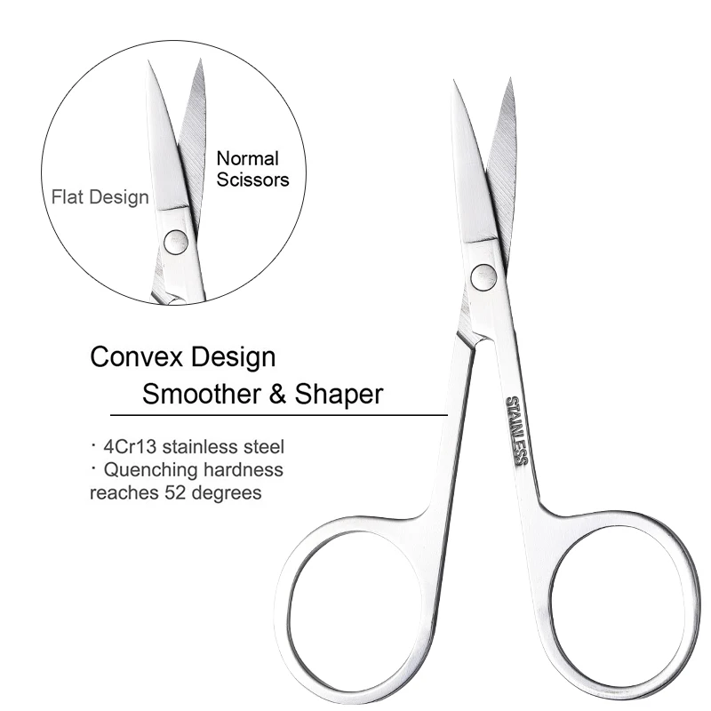 Wholesale Multi-Function Stainless Steel Straight Sharp Tip Beauty Scissors for Cuticle/Hair Removal Eyebrow Scissors