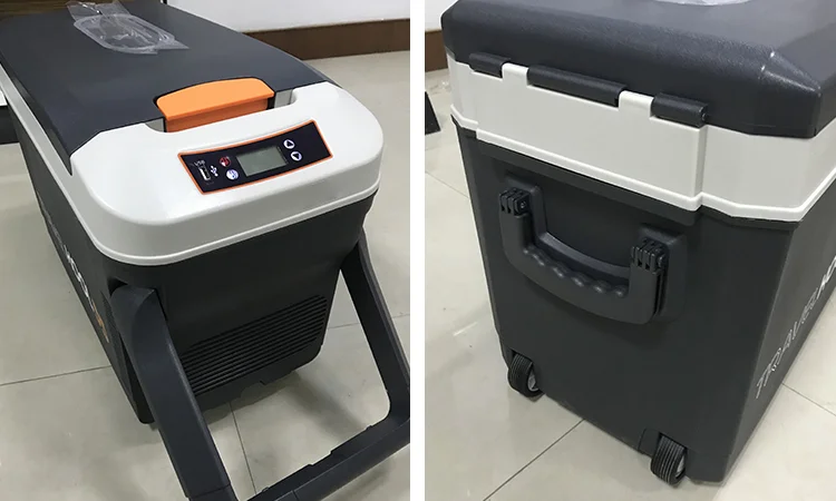 custom 35 liter electric cooler box 12v car portable fridge with cooler box wheel