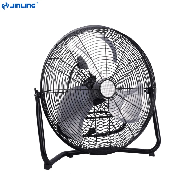 JINLING Floor Fan 20in 3 Speed Adjustable Comercial Industrial Fan High Velocity Metal Electric Fan 20 Inch