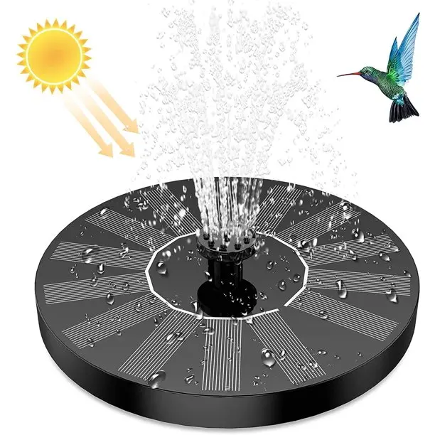 LED Lights outdoor garden decoration Watering Pump yard Waterfall bird Bath Solar Fountain Submersible Pump Floating  pool pond