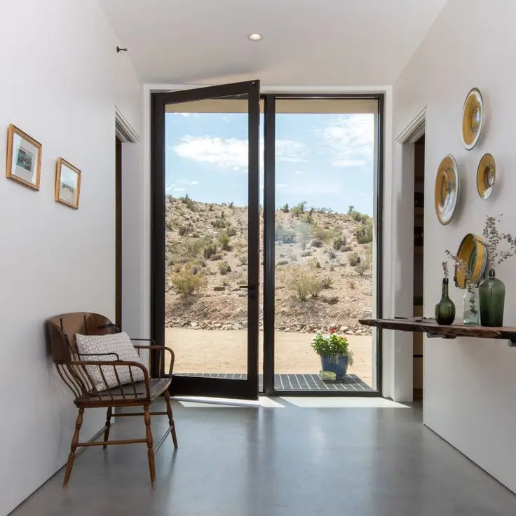 Modern luxury apartment popular exterior aluminum glass door swing doors aluminum hinged door