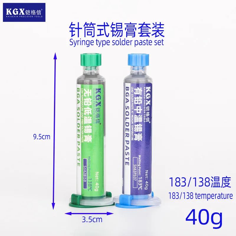 Syringe set Lead medium temperature and low temperature138/183 With needle push  solder paste solder paste