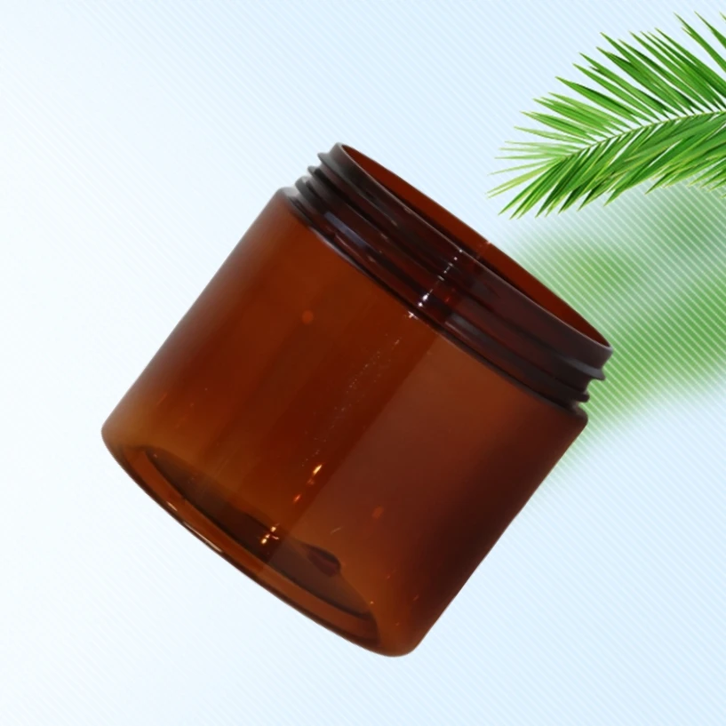 Custom thickened amber blue plastic tea packaging jar 50g 80g cosmetic cream jar for honey packaging