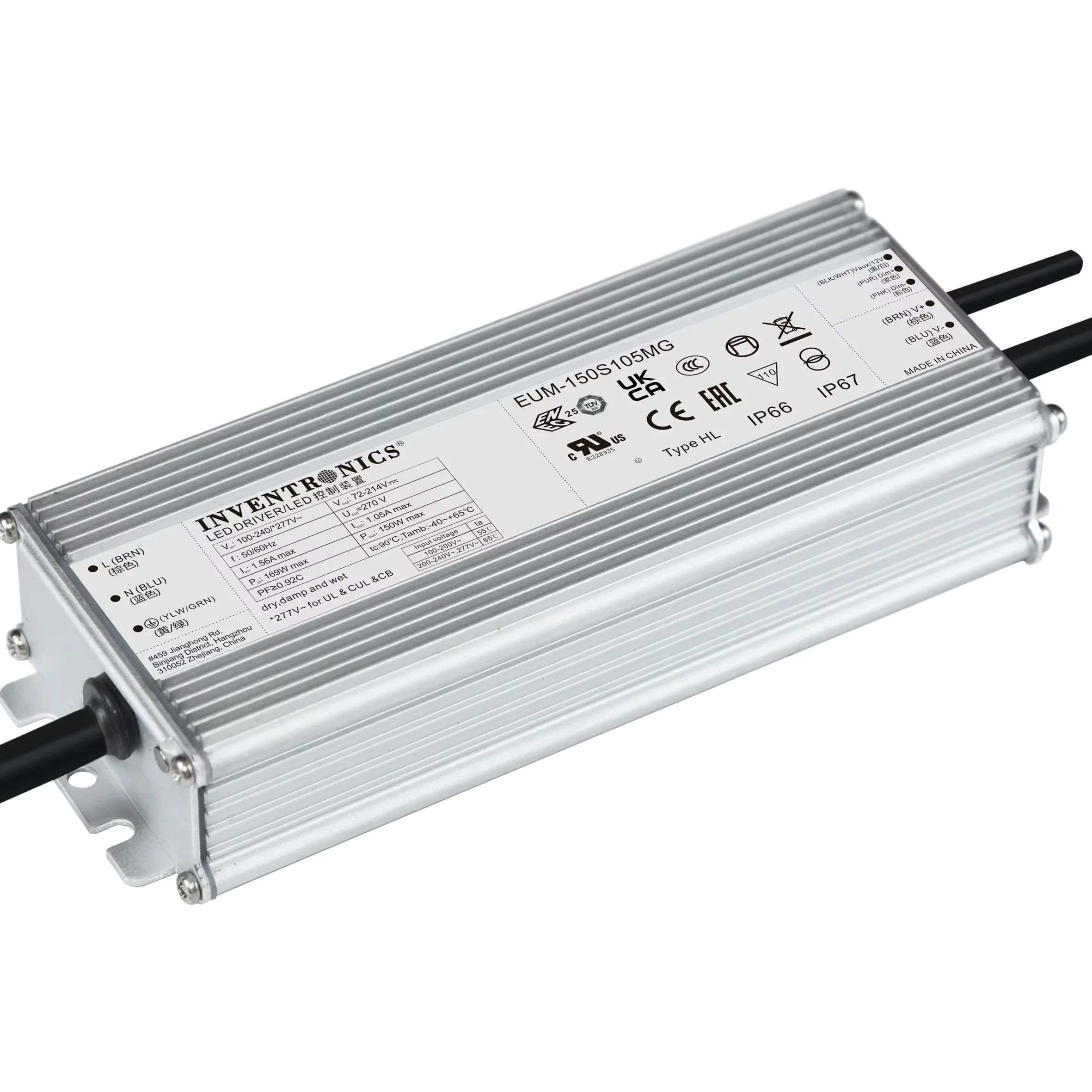 Inventronics EUM-150SXXXMX EUM-150SxxxMG EUM-150SxxxMT 0-10 В 150 Вт KingBrite светодиодный драйвер с регулируемой яркостью