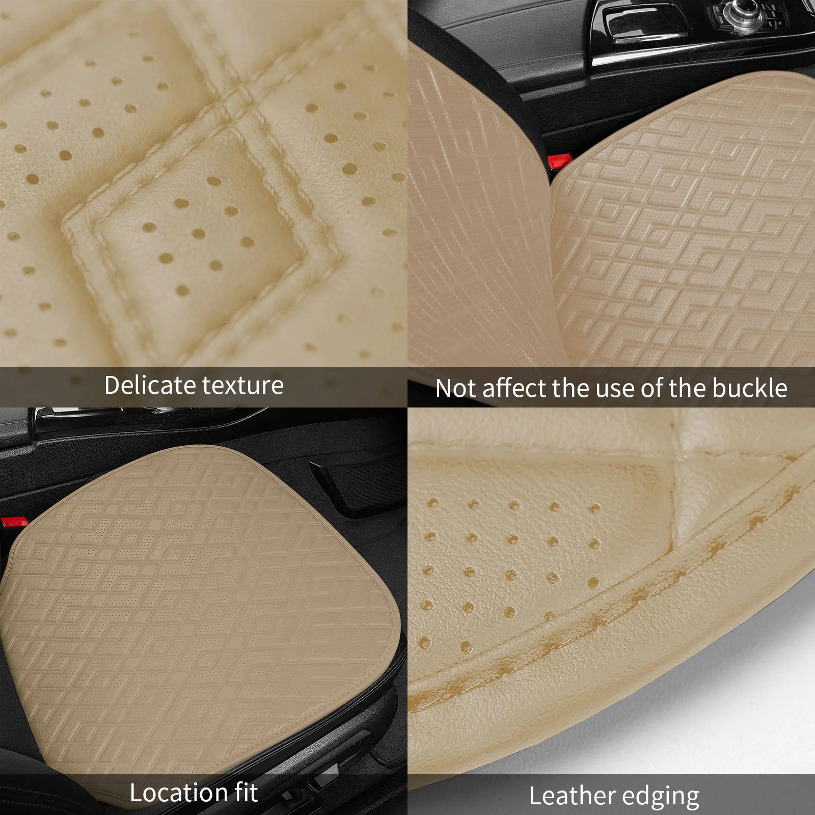 RTS 1 Pair Car Seat Covers Universal Anti-Slip Driver Seat Cover with Backrest