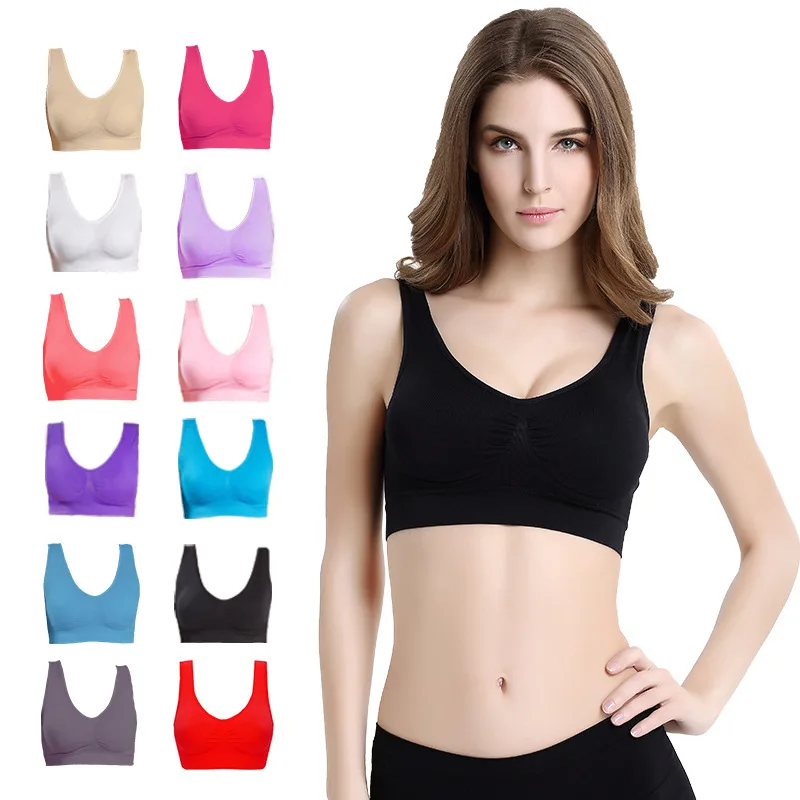 15 Colors 9 Sizes Women Double Layer Vest Bra Ladies Ahh Bra Sexy Leisure Comfortable No Rims Yoga Sleeping Seamless Bra