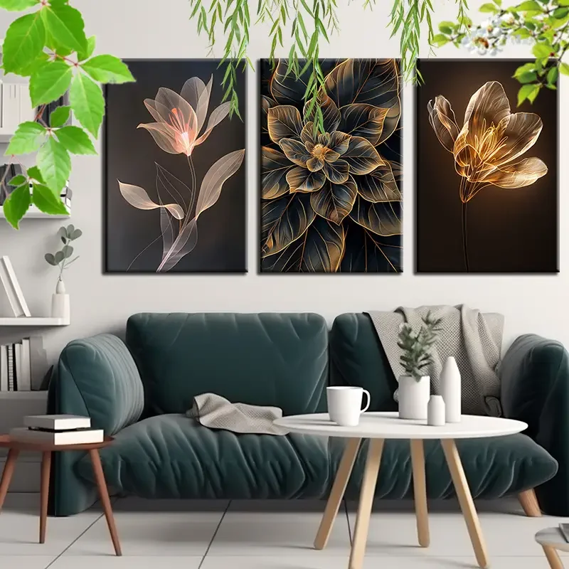Modern Luxury Flower Painting canvas wall art poster and prints decoration flower painting For Living Room Cuadros home Decor