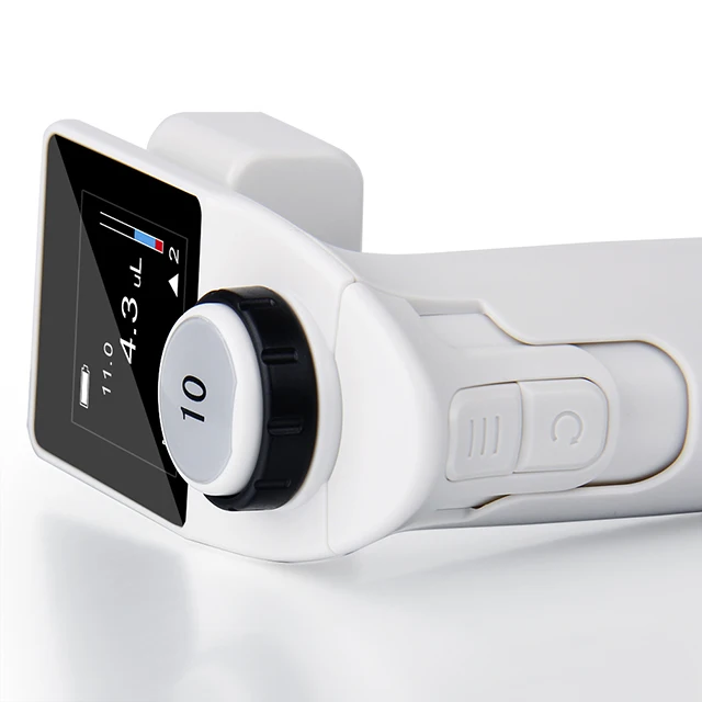 Micro pipette for liquid transferring and dispensing equipped with LCD screen