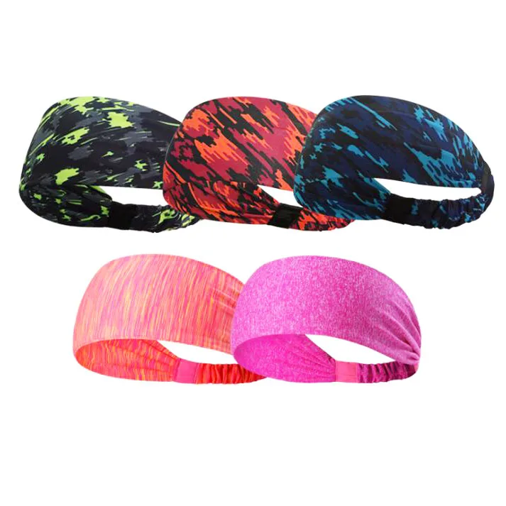 Спортивная Женская повязка на голову для йоги бега фитнеса поглощающий пот пояс широкополая повязка на голову