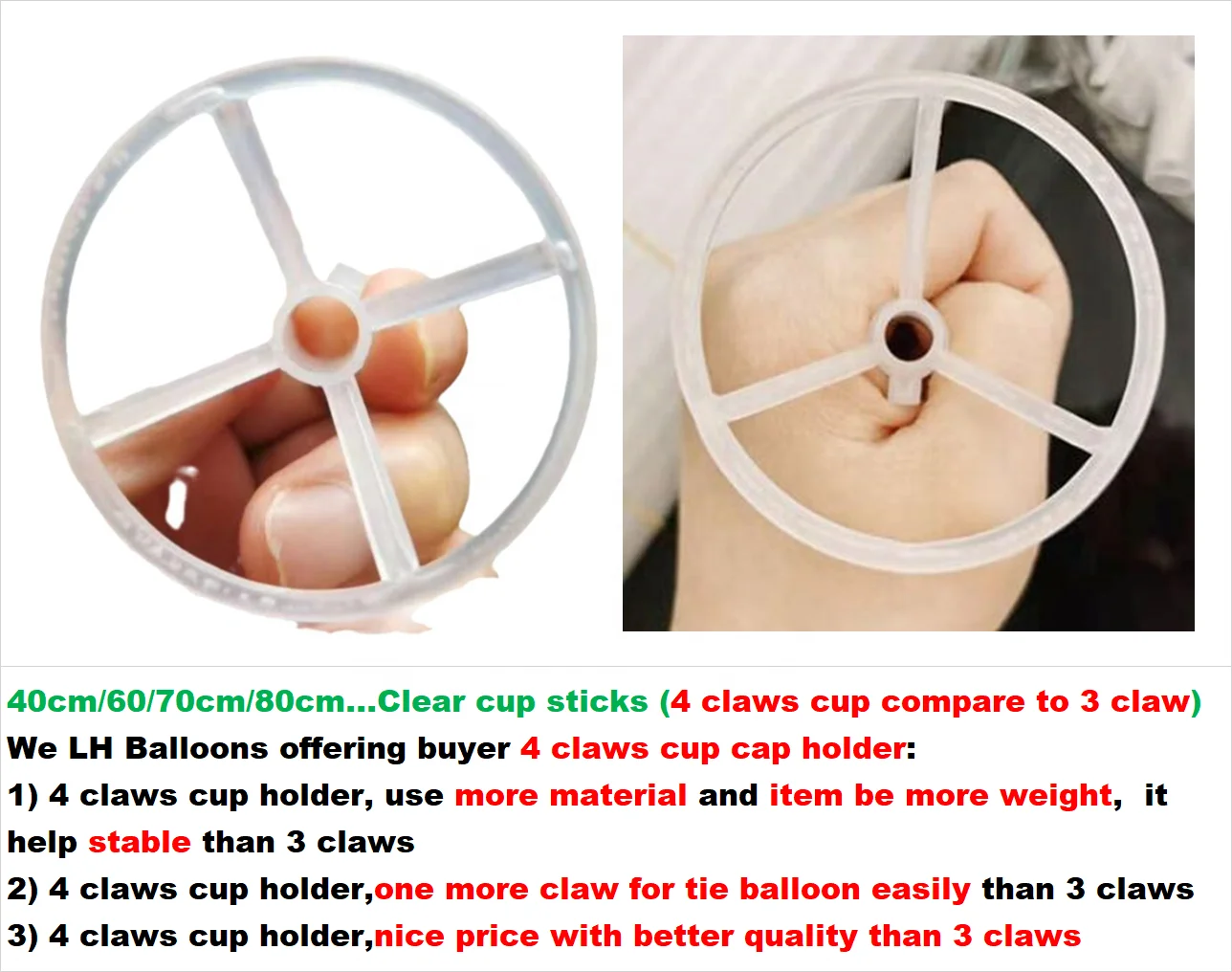 20 inches clear bobo bubble TPU balloons set +clear box to put 3Pcs battery 3m Led lights strings+ 70cm Clear Cup sticks holder
