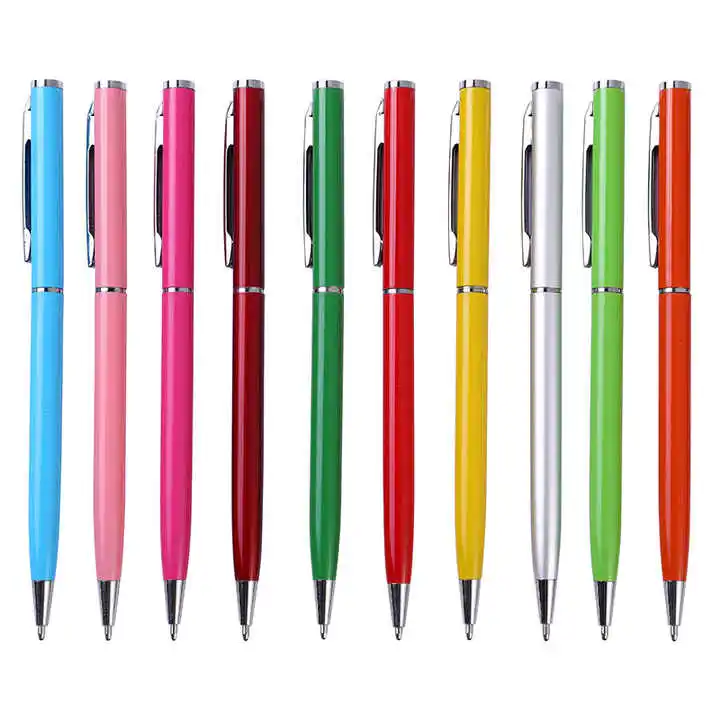 Logo Customized Twist Metal ballpen, Metal pen, Logo lasered Custom Metal Roller pen